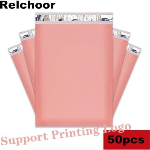 50Pcs/Pack Courier Bag Rose Gold Pearl Powder Mail Bags Poly Envelope Packing Clothing Express Bag Mailer Postal Shipping Bags