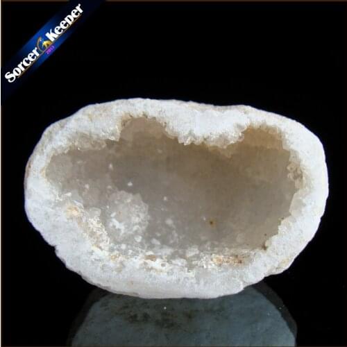 75g Natural Crystal Agates White Crystal Hole Decoration Ore White Lucky Healing Specimens Home Decoration Furnishing LS522