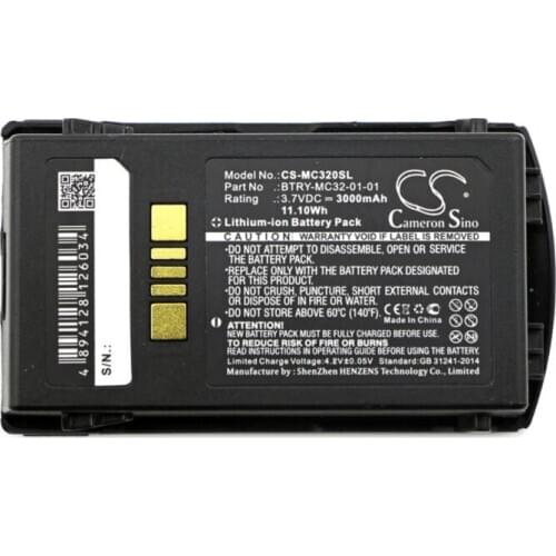 Cameron Sino 3000mAh battery for MOTOROLA MC3200 MC32N0 BTRY-MC32-01-01 BarCode, Scanner Battery