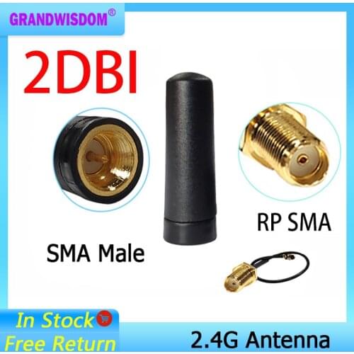 2.4GHz Antenna Wifi 2dbi SMA Male Connector 2.4 ghz antena mini size antennas antenne wi fi 2.4G antenas router