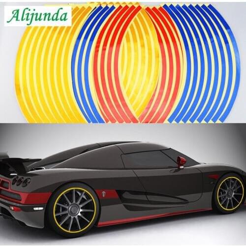 Car sticker 18 inch 5 color reflective motorcycle accessories FOR Jaguar Volvo S40 S60 S80 XC60 XC90 V40 V60 C30 XC70