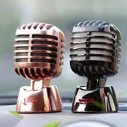 Car Ornament Fashion Microphones Dashboard Perfume Seat Air Freshener Auto Perfume Diffuser Interior Decor Car Accessories