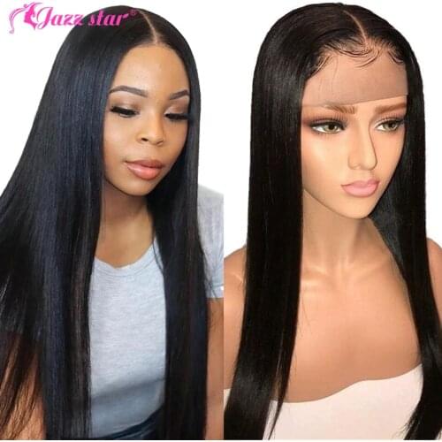 Straight 4x1 T Part Lace Wigs for Women Human Hair Wigs With Pre-Plucked Natural Hairline Jazz Star Non-remy 150% Density