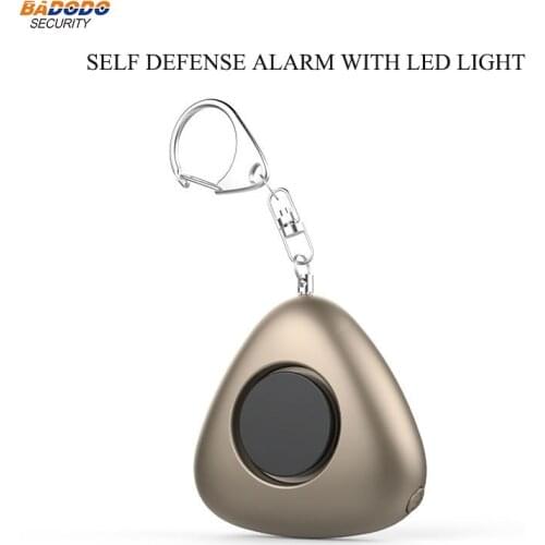 Color Self-defense Alarm Mini self defense personal alarm alert defender emergency panic alarm with LED light for women elderly