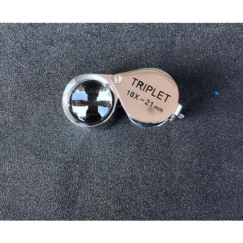 Jewelry diy making Tools 10X 21mm Triplet Jewelers Loupe Diamond Eye Loupe 80pcs/lot