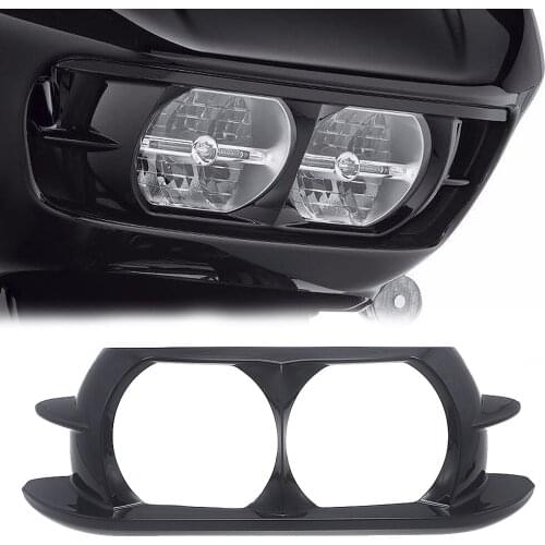 For Harley Touring Road Glide Special FLTRXS Road Glide FLTRX 2015-2019 Headlamp Cover Dual Headlight Fairing Trim Bezel Scowl
