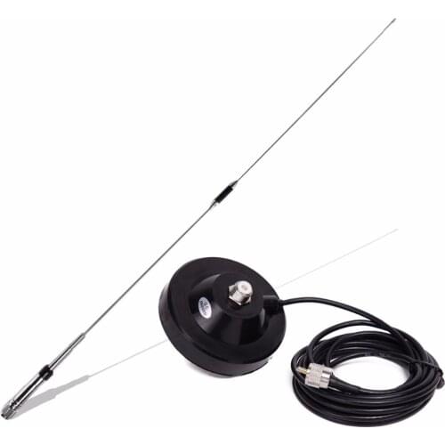 Nagoya NL-770R Dual Band Antenna + Magnetic Mount 5M Coaxial Cable for Yaesu QYT Baofeng TYT Baojie Mobile Radio Walkie Talkie