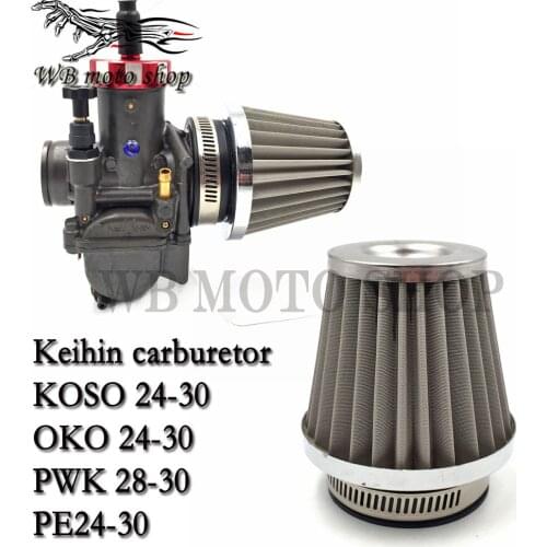 Motorcycle Carburetor Air Filter 48-50mm Scooter Modification Parts Universal Air- Cleaner Parts for JINGBIN PWK KOSO CVK 28-30