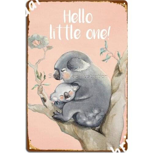 Koala Love Pink Metal Sign Wall Pub Retro Kitchen Wall Decor Tin Sign Poster