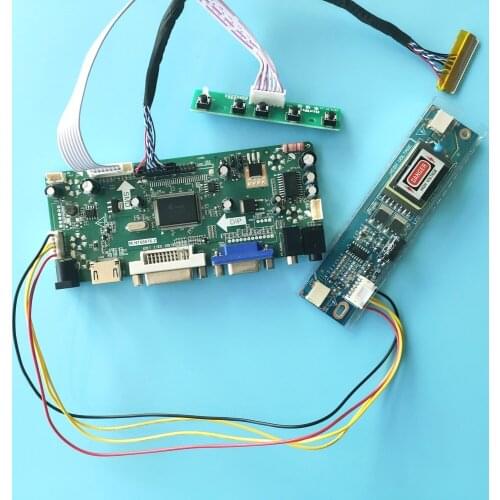 Kit for LTN184HT03-001/LTN184HT01-A01/A02/F01 2 Lamps HDMI+DVI+VGA 1920x1080 Controller Board 30pin Panel LCD Audio DIY Driver