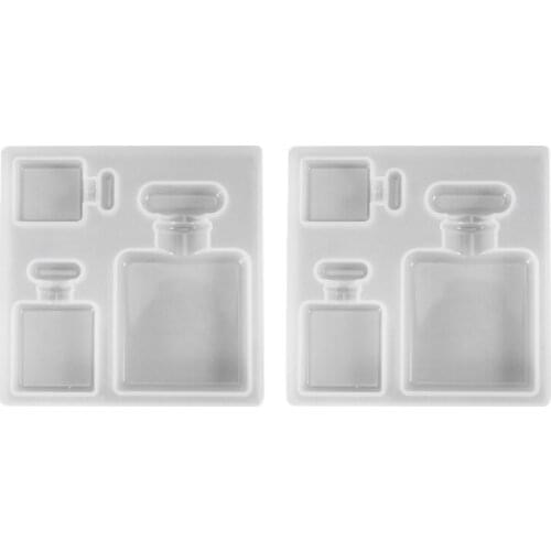 2Pcs Resin Perfume Jewelry Bottle Moldpendant Mold Silicone Mould Diy Crystal Epoxy Resin Mold Jewelry Making Tools