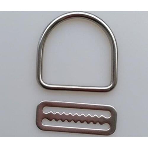 Corrosion-Resistant Steel Scuba Diving 2" Weight Belt Keeper Slider & D