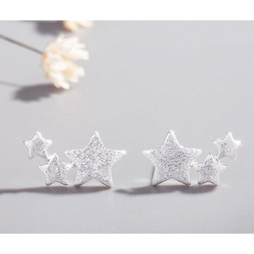Fashion Sterling Silver 925 Star Earrings Female 2021 New Trendy Summer Retro Vintage Earrings Brincos Wedding Jewelry