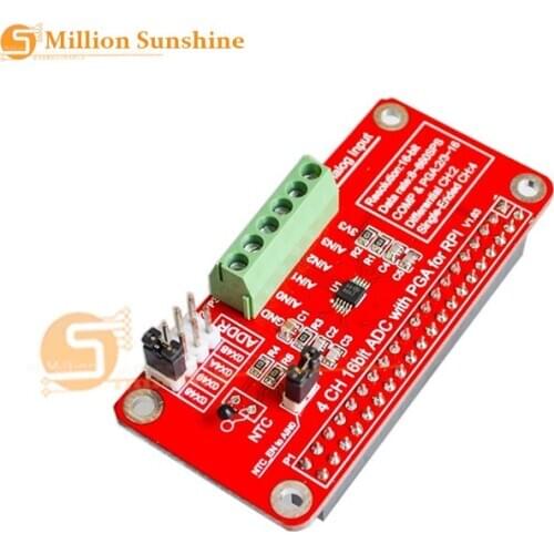 1pcs 3.3V ADS1115 ADC Module for Raspberry Pi 3/2 / B + / I2C RPI ADS1115 ADC Analog to Digital Converter