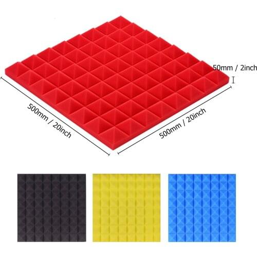 6 Pack Set Acoustic Foam Panels High Density Soundproof Foams Panels Wedges for Studio Home Walls Absorbing Insulation