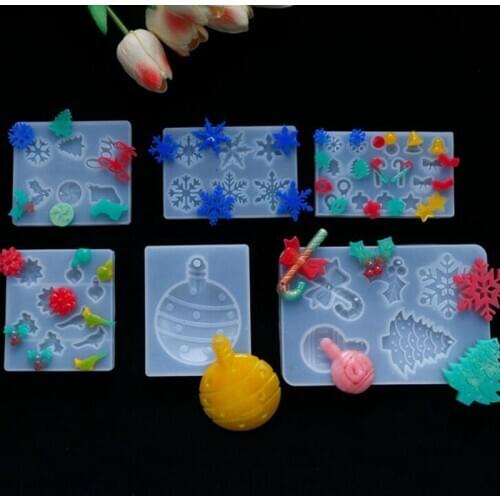 New transparent silicone mold resin snowflake cane letter socks tag pendant silicone mold DIY handmade jewelry silicone mold