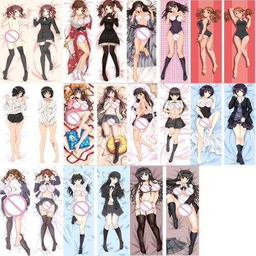 November update Japanese Anime Amagami Morishima Haruka Nakata Sae hugging Body pillowcase Dakimakura body pillow cover case