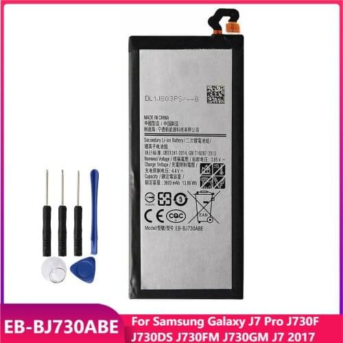 Original Phone Battery EB-BJ730ABE For Samsung Galaxy J7 Pro J730F J730DS J730FM J730GM J7 2017 Replacement Batteries 3600mAh