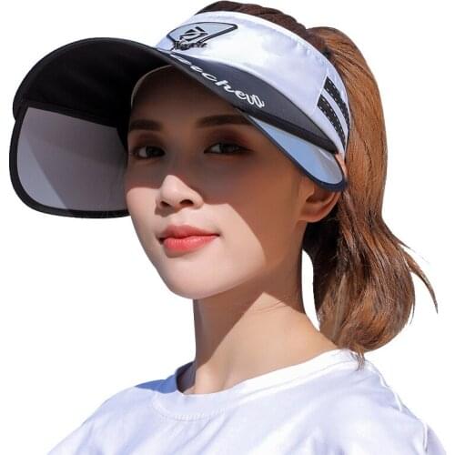 Beach Visor Hat Sun Hat Cap Open Top UPF 50+ Floppy Wide Brim Cap Summer Sun Protection Hat Outdoor Travel Safari Fishing Cap