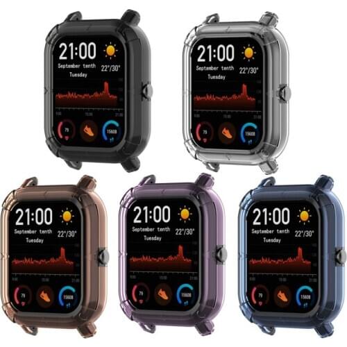 Applicable To Huami Amazfit GTS Mi Moving Health Watch Shatter-resistant Sleeve A1913 Half-pack Tpu Protective Shell