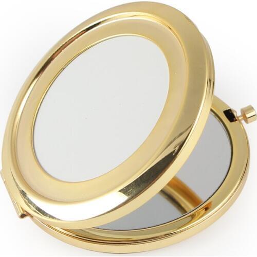 Hollow Light Gold Compact Mirror Cosmetic Make Up Mirror Pocket Compacts For DIY 18410