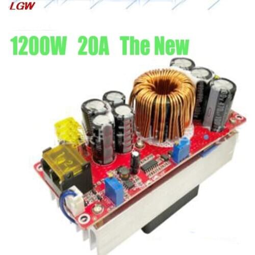 1200W 20A DC-DC Boost Converter Step Up Power Supply Module 10-60V to 12-90V adjustable voltage charger The New