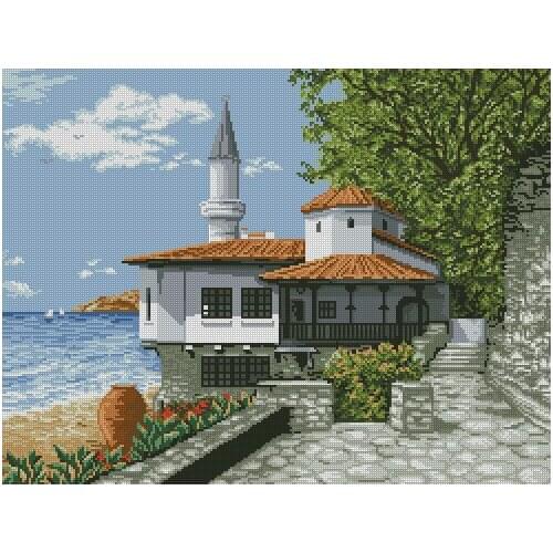 Seaside Villa Scenery Sewing kit Top Quality Embroidery Needlework 14CT Unprinted Cross Stitch Kits DIY Handmade Home Decor