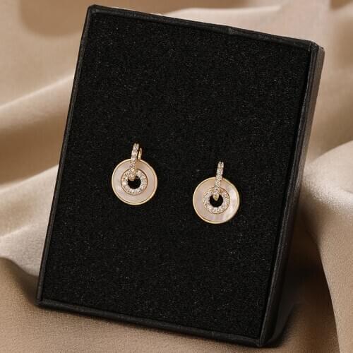 Earrings for Women Fashionable Round Simple Geometric Earrings Jewelry Accessories Wholesale