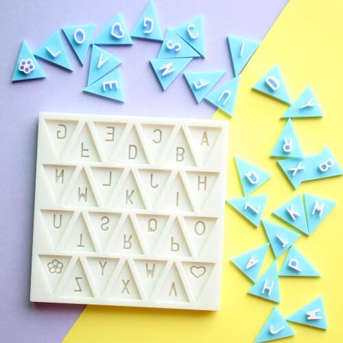 Letters Silicone Mold Fondant Mould Cake Decorating Tools Chocolate Gumpaste Molds, Sugarcraft, Kitchen Gadget