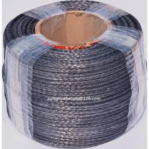 Black 5mm*100m Synthetic Winch Rope,3/16" Dia ATV Winch Cable for Off-road Accessaries,12 Plait Spectra Rope,Plasma Rope