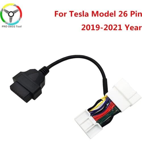 Tesla 26 Pin Male Female Connector Tesla Model 3 Model Y OBD II Diagnostic Harness Electronic Cable after Jan 2019 Tesla 26pin