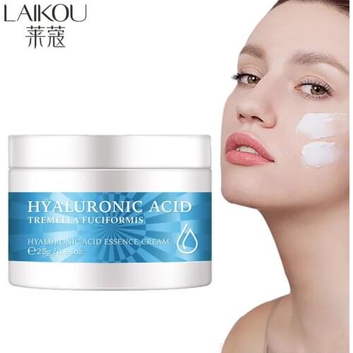 LAIKOU Hyaluronic Acid Facial Cream Moisturizing Anti Aging Nourishing Essence Shrink Pores Fade Fine Lines Repair Skin Care 25g