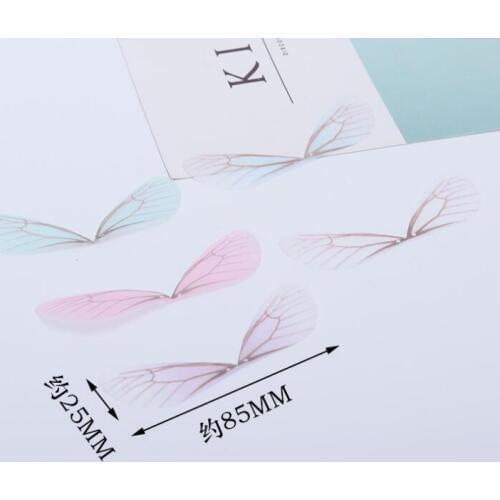 XCDIY 10pcs/lot Gauze Yarn Butterfly Wings cloth wings DIY Earring Material Accessories Ladies Ear Clip findings