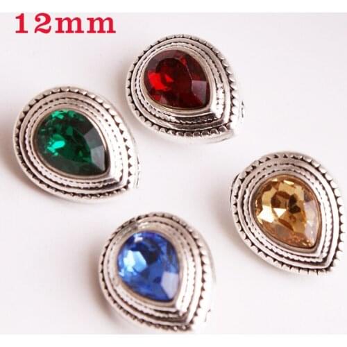 XH3264 12mm Water droplets Metal Snap button jewelry