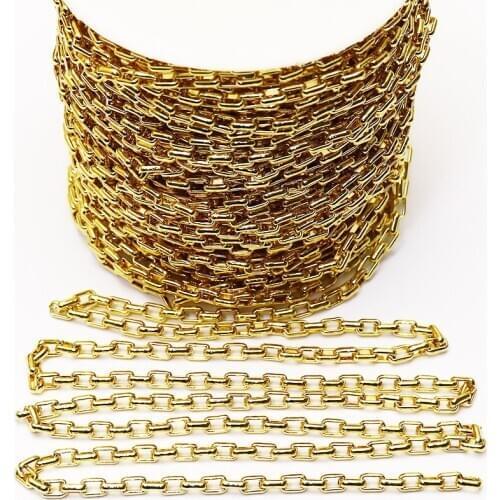 10 Meter Gold Chain necklace fashion jewelry necklace Chain Punk Necklace Gift for lady pendant necklace accessories 9777