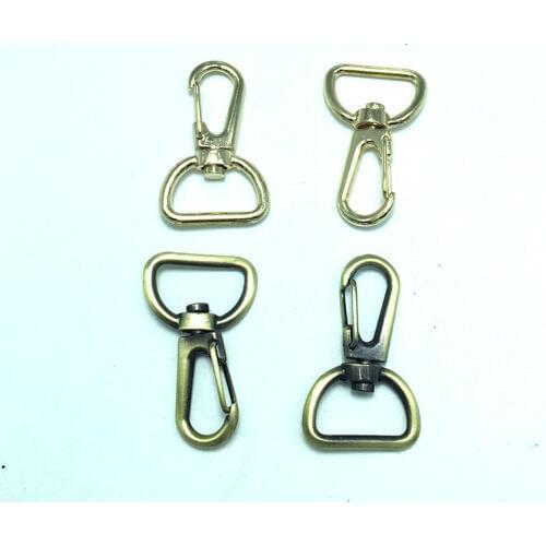 1 inch 50pc Swivel Bolt Snap Hooks, Lobster Style Swivel Hooks, Antique Brass