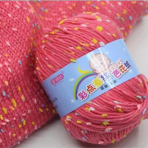 10pcs=500g Baby Cotton Cashmere Yarn For Hand Knitting Crochet Worsted Wool Thread Colorful Eco-dyed Needlework