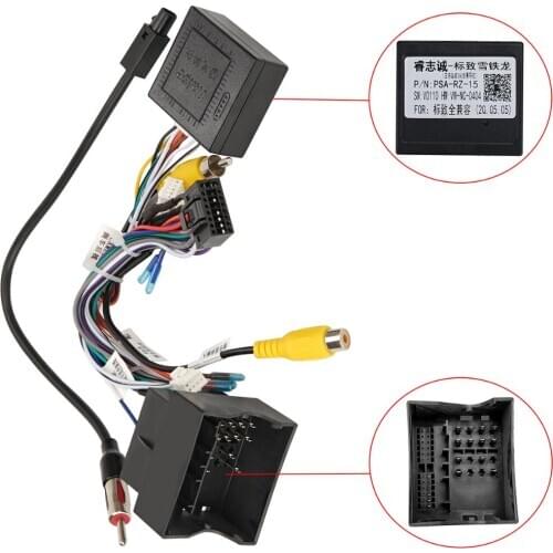 16 Pin Android Car Stereo Wiring Harness for Peu.geot 3008/2008 / Cit.roen C4 / c-quatre / C4L / C3 XR / C5 / DS6