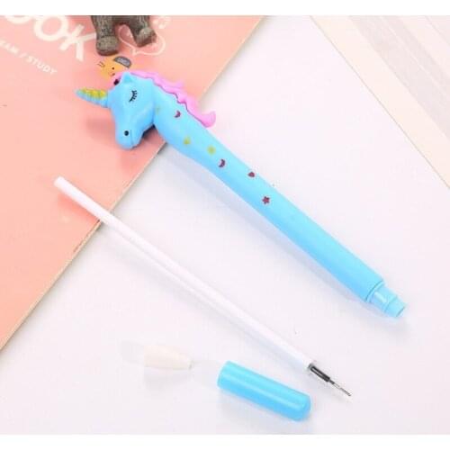 20PCs Creative Soft Unicorn Gel Pen Students Cute Pen Cartoon Stationery Kawaii Pony Pen Korean School Stationery gift Wholesale