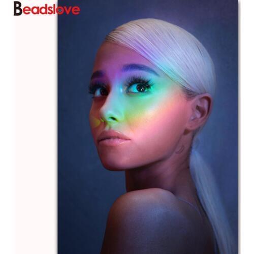 DIY Diamond Painting Cross Stitch Ariana Grande No Tears Left to Cry Popular Music Album diamond embroidery sale new year decor