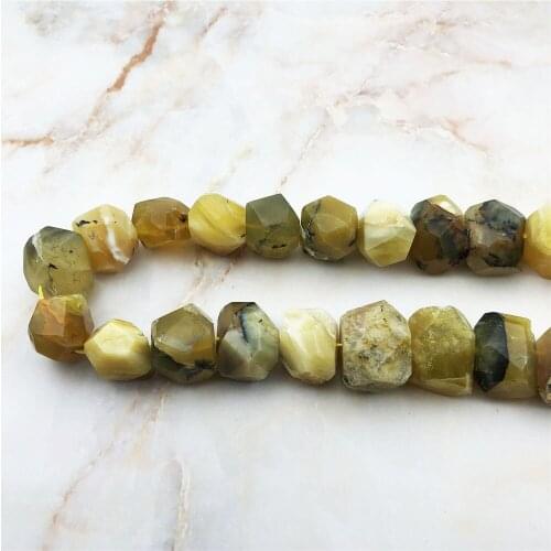 Natural High Quality Irregular Yellow Opal Stone Fashion Faceted Quartz Gem Nugget Freeform Loose Beads For Jewelry Making DIY