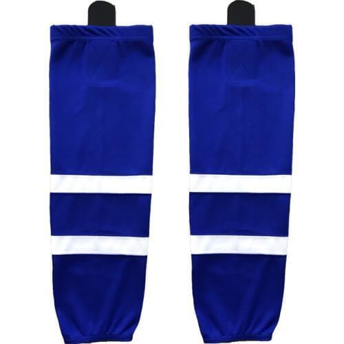 COLDINDOOR 100% Polyester blank The light blue Ice Hockey Socks Cheap Shin Guards XW040