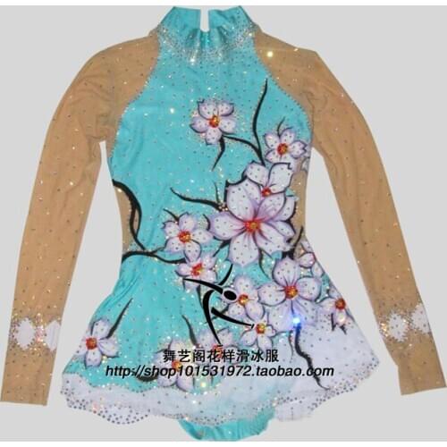 Crystal Custom Child Gymnastics Competition Dress Beautiful New Brand Vogue Figure Skating Dresses For Competition G2831