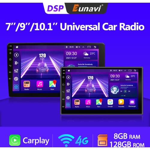 Eunavi Car Multimedia player android Car Radio For Toyota Volkswagen Nissan Kia VW qashqai juke Ford Peugeot Lada 2 Din 2Din GPS