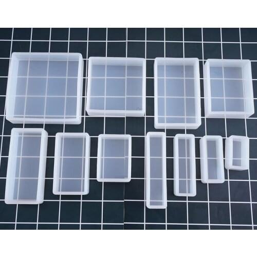 Creative DIY Crystal Epoxy Mold Cube Cuboid Mold Silicone Soap Making Handcraft Ornaments Decoration Mould Candle moule silicone