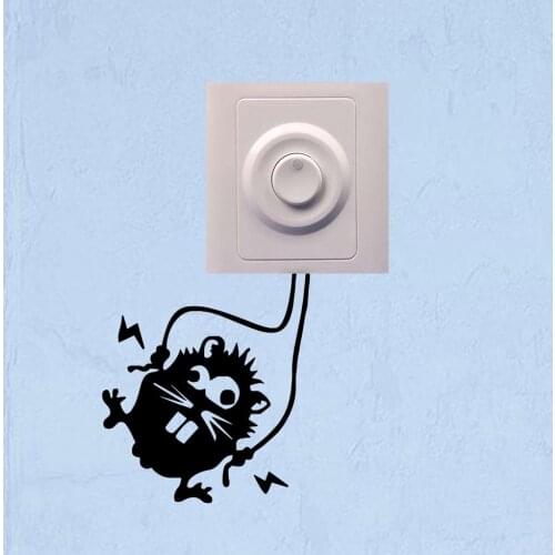 Creative mouse Vinyl Kitchen Wall Stickers Wallpaper For Babys Rooms Diy Pvc Home Decoration Accessories