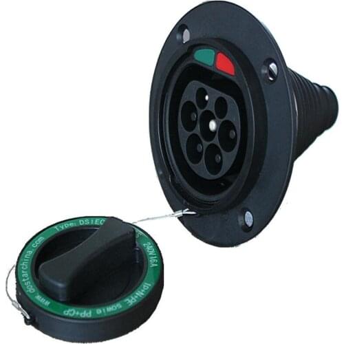 Best Quality IEC 62196-2 EV Charging Inlet M3/32Amp Type 2 Male Connector Inlet Electric Vehicle Charging