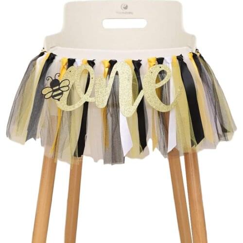 Little Bee 1st Birthday High Chair Banner Yellow High Chair Banner Sweet Birthday Party, Bee Day Theme First Birthday Decoration