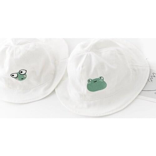 Menoea Baby Girls Boys Hats 2021 Fashion New Summer Kids Frog Cartoon Fishermans Children Casual Accessories Cute Caps