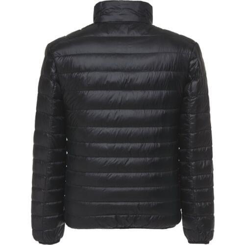 Mens Duck Down Jacket 2020 New Autumn Winter Men Fashion Casual Light Collar Coat Brand Clothes Black Red Navy